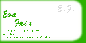 eva faix business card